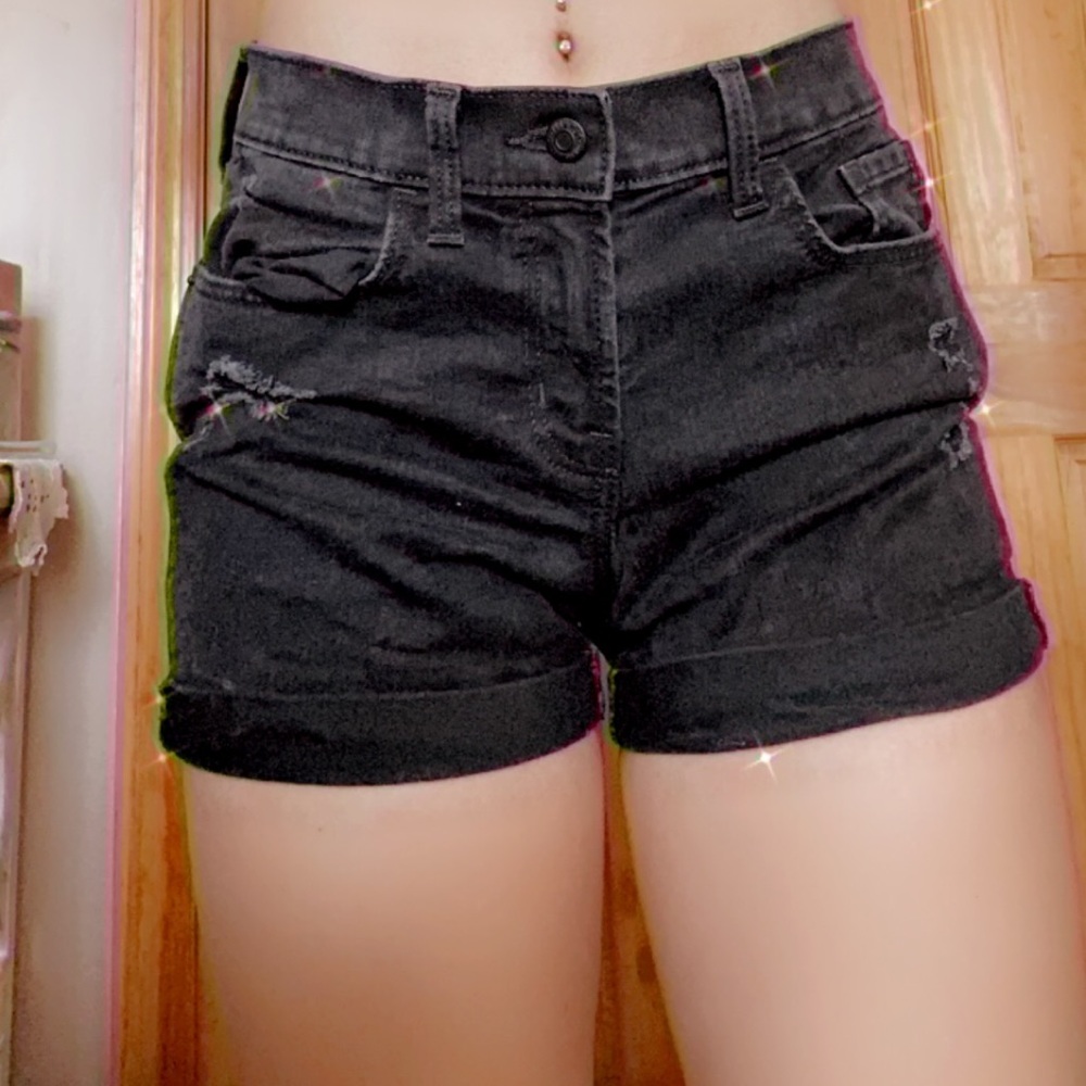 Black Denim shorts